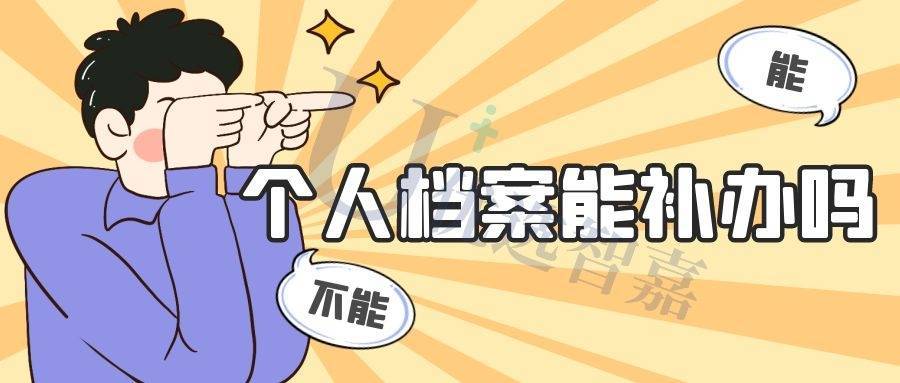 个人档案能补办吗
