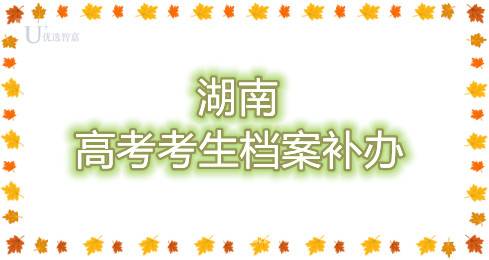 湖南省高考考生档案可以补办吗
