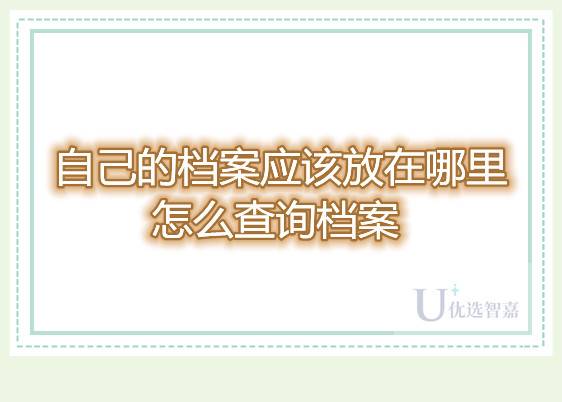 自己的档案应该放在哪里,怎么查询档案