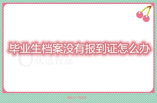 毕业生档案没有报到证怎么办