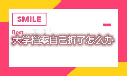 大学档案自己拆了怎么办