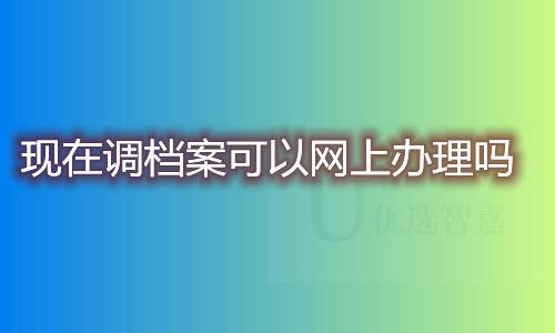 现在调档案可以网上办理吗