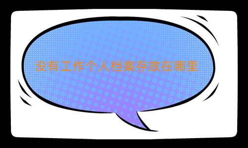 没有工作个人档案存放在哪里