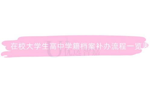 在校大学生高中学籍档案补办流程一览表