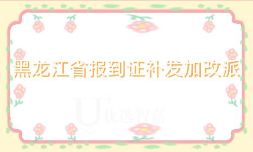 黑龙江省报到证补发加改派要多久