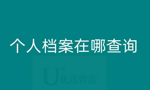 个人档案在哪里需要去哪里查询