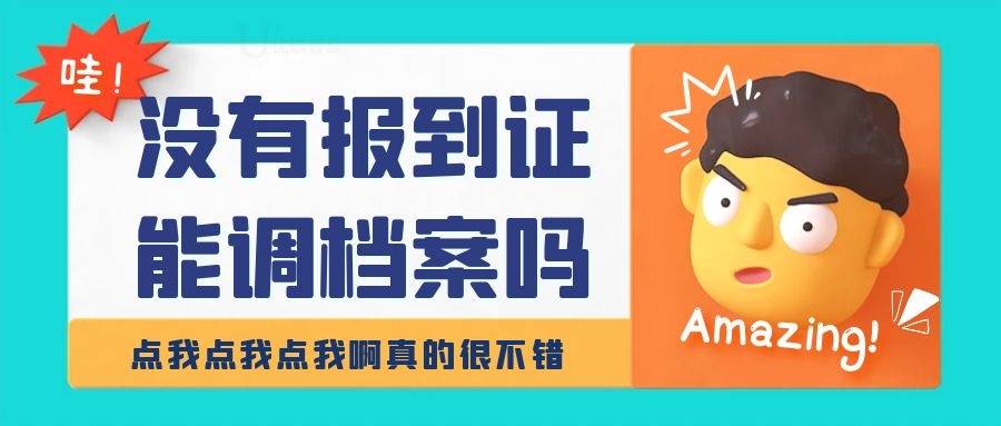 报到证丢失还可以调档案吗