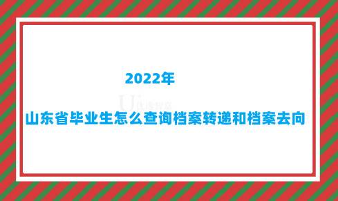 2022年山东省毕业生怎么查询档案转递和档案去向