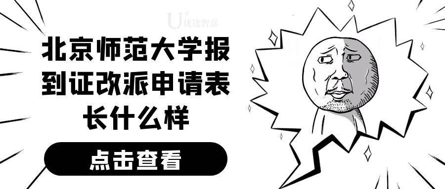 北京师范大学报到证改派申请表长什么样