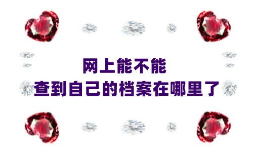 网上能不能查到自己的档案在哪里了