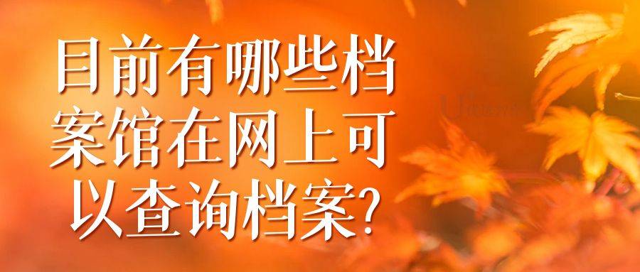 目前有哪些档案馆在网上可以查询档案?