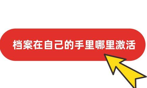 档案在自己的手里哪里激活,去哪里存