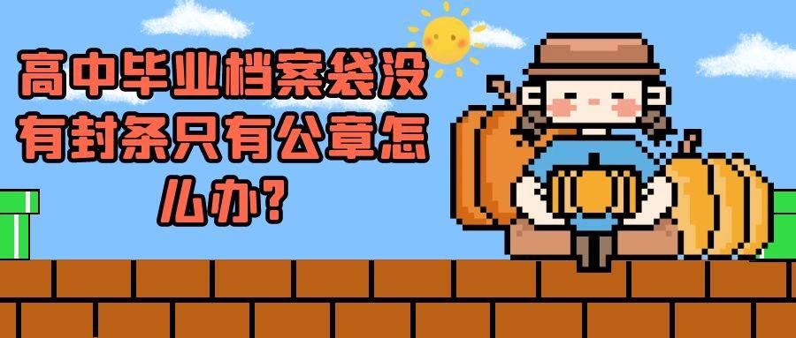 高中毕业档案袋没有封条只有公章怎么办?