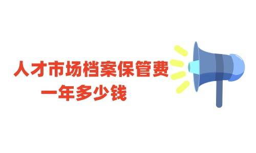 人才市场档案保管费一年多少钱（元）