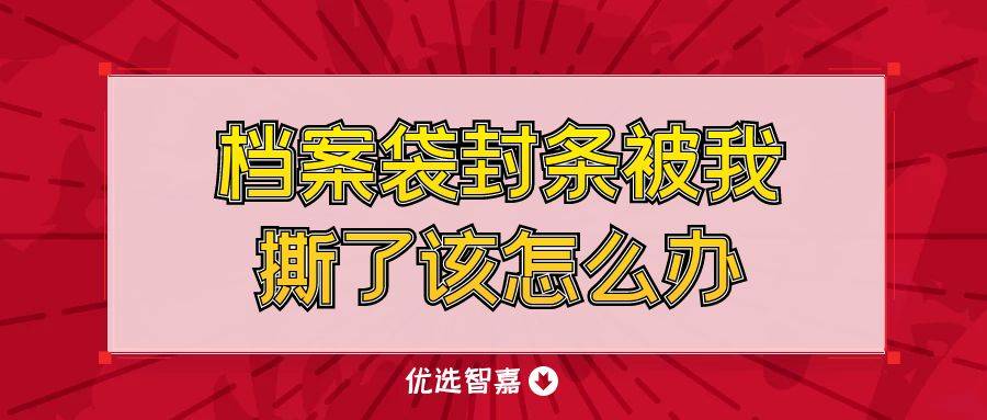 档案袋封条被我撕了该怎么办