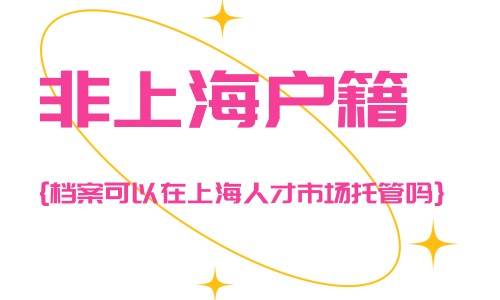 非上海户籍档案可以在上海人才市场托管吗