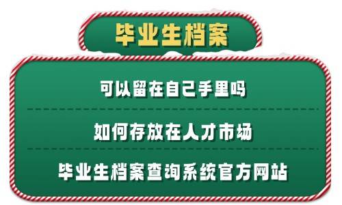 毕业生档案可以留在自己手里吗，如何存放在人才市场