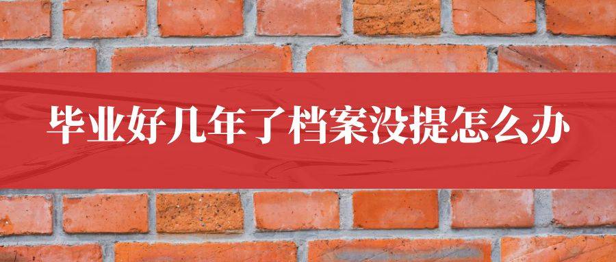 毕业好几年了档案没提怎么办
