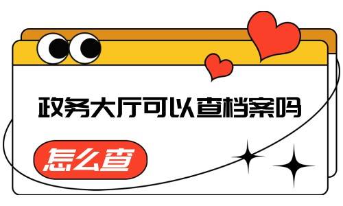 怎么查政务大厅可以查档案吗，怎么查