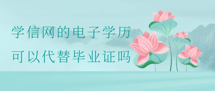 学信网的电子学历可以代替毕业证吗