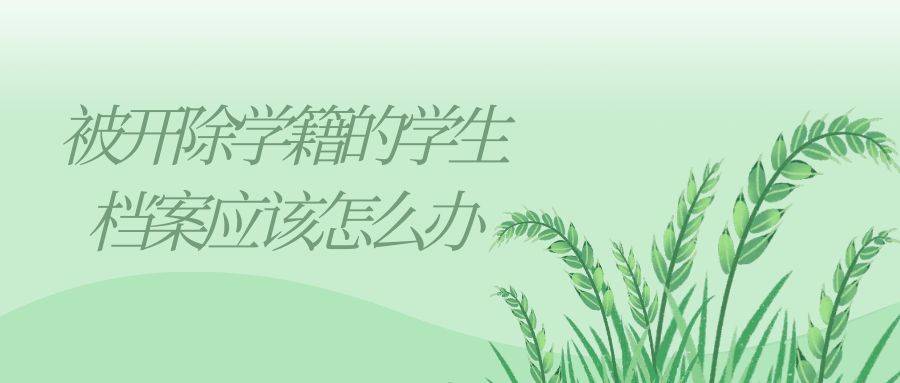 被开除学籍的学生档案应该怎么办