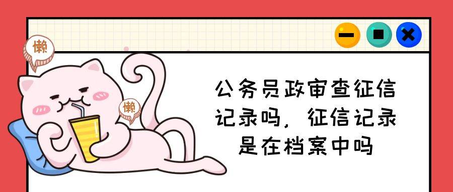 公务员政审查征信记录吗，征信记录是在档案中吗