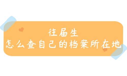 往届生怎么查自己的档案所在地，档案在学校该如何政审