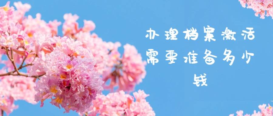 办理档案激活需要准备多少钱