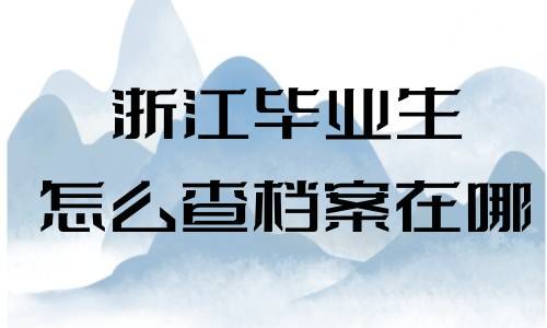 浙江毕业生怎么查档案在哪（浙江省毕业生档案查询系统）