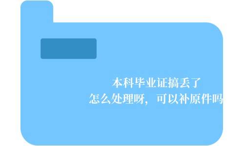 本科毕业证搞丢了怎么处理呀，可以补原件吗