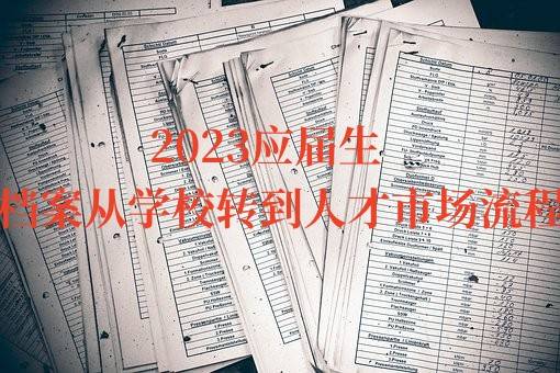 2023应届生档案从学校转到人才市场流程
