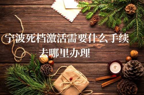 宁波死档激活需要什么手续，去哪里办理