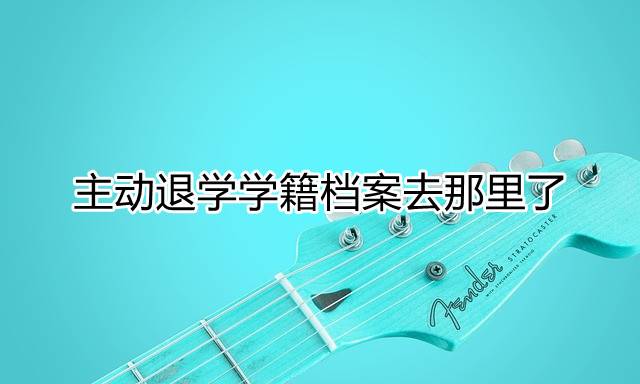 主动退学学籍档案去那里了