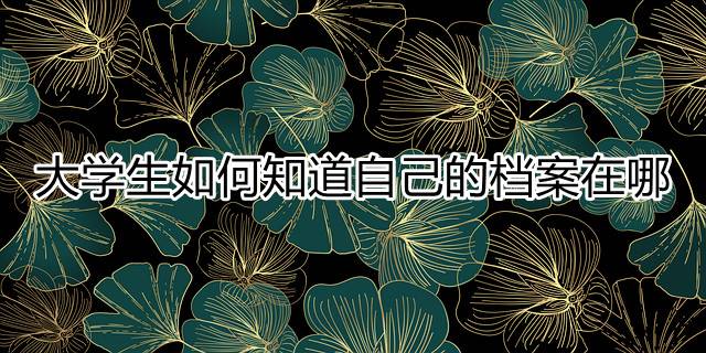 大学生如何知道自己的档案在哪