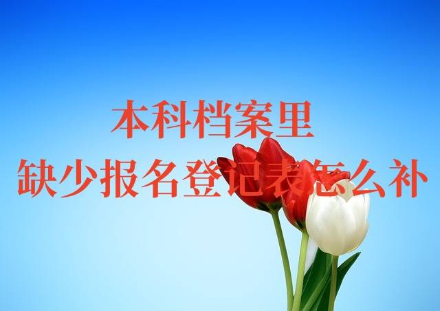 本科档案里缺少报名登记表怎么补