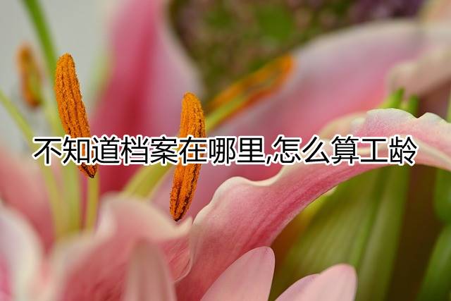 不知道档案在哪里,怎么算工龄