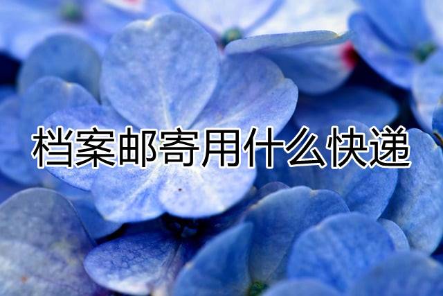 档案邮寄用什么快递