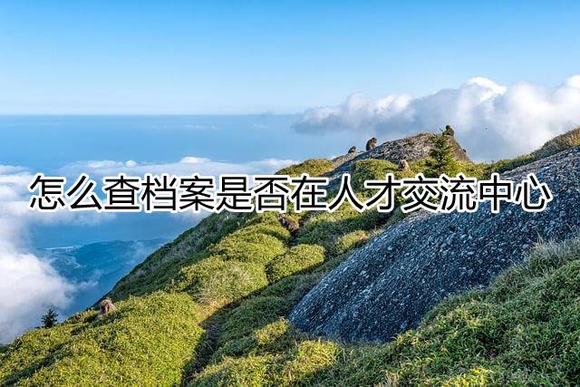 怎么查档案是否在人才交流中心