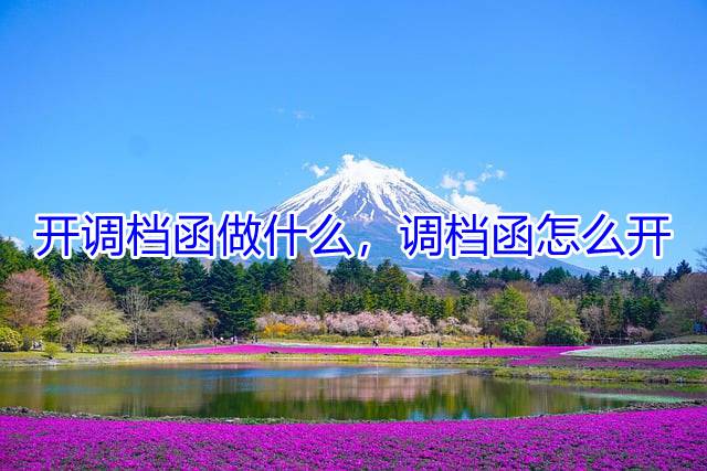开调档函做什么，调档函怎么开