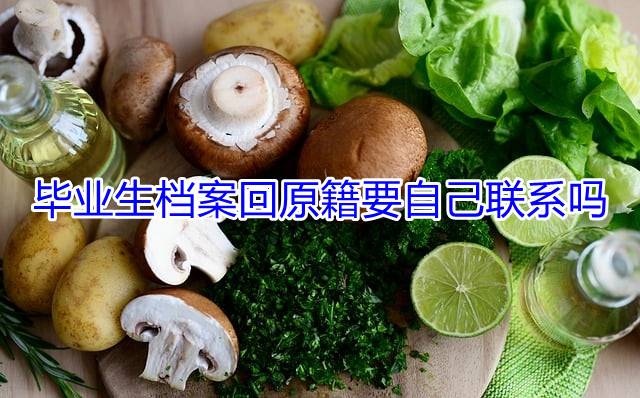 毕业生档案回原籍要自己联系吗