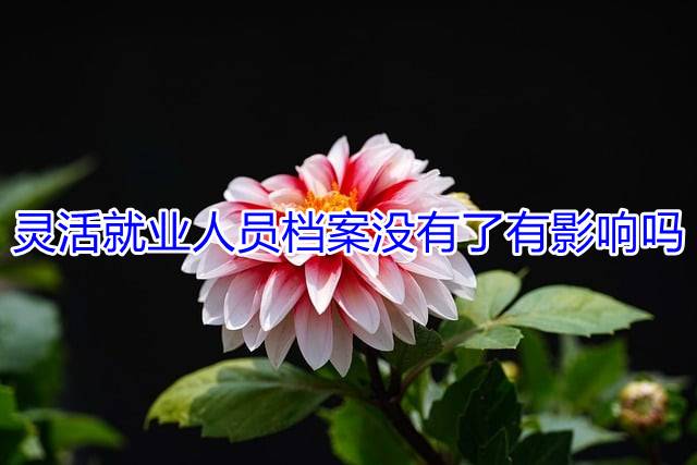 灵活就业人员档案没有了有影响吗