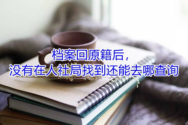 档案回原籍后，没有在人社局找到还能去哪查询