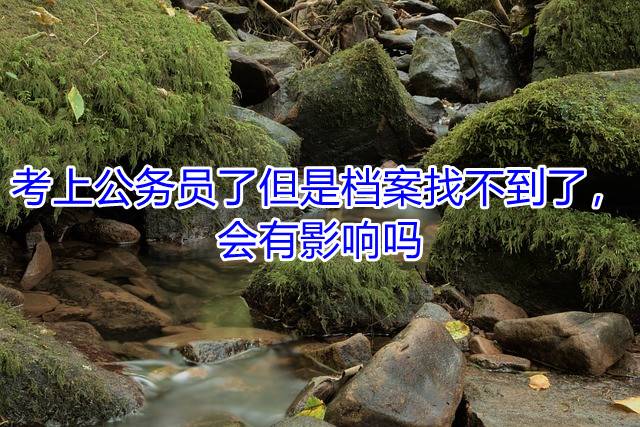 考上公务员了但是档案找不到了，会有影响吗