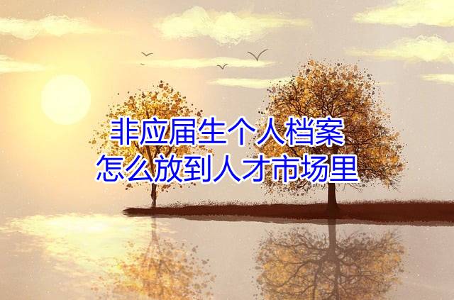 非应届生个人档案怎么放到人才市场里