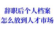 辞职后个人档案怎么放到人才市场
