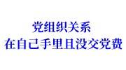 党组织关系在自己手里且没交党费怎么办