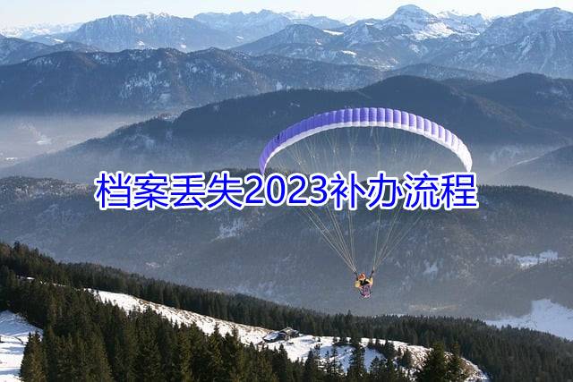 档案丢失2023补办流程