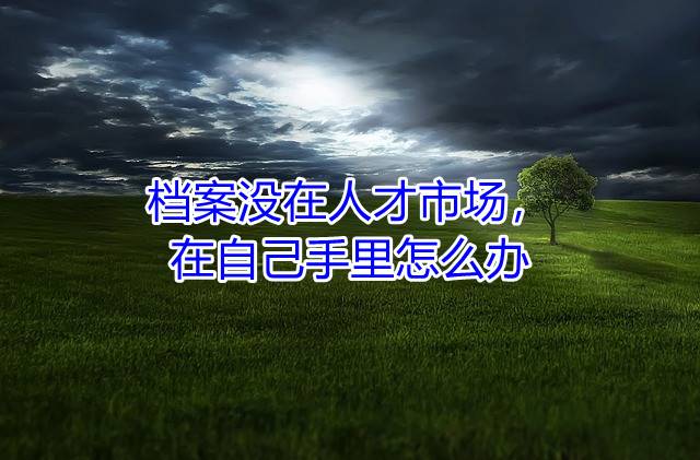 档案没在人才市场，在自己手里怎么办