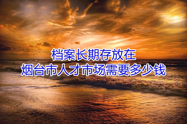 档案长期存放在烟台市人才市场需要多少钱