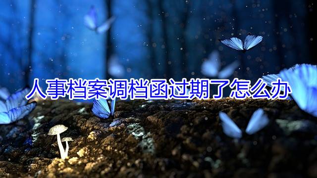 人事档案调档函过期了怎么办